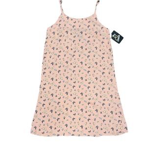 Art Class Kids Girls Cami Dress Size L 10 12 Grapefruit Mist Butterfly Peach